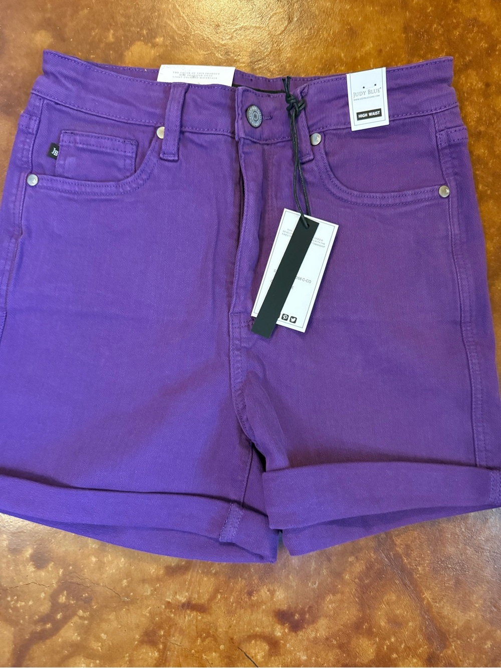 Judy Blue Violet High-Rise Jean Shorts
